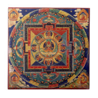 Boeddha Mandala Antiek Tibetan Thanka Tile