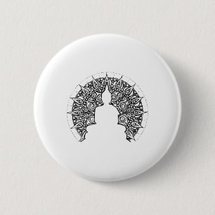 Boeddha Mandala Spirituele Yogi Zen Boeddhisme Vin Ronde Button 5,7 Cm