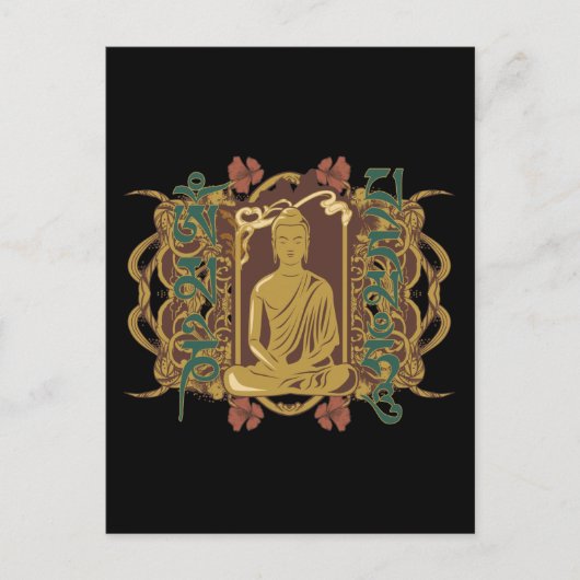  Boeddha Mantra Briefkaart (Voorkant)