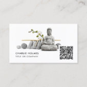 BOEDDHA Meditatie en Yoga Visitekaartje | QR-code (Voorkant)