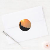 Boeddha-Meditatie Ronde Sticker (Envelop)