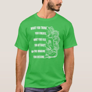 Boeddha-meditatie Wet van aantrekking retro T-shirt