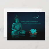 Boeddha Meditation Lotus Flower Eastern Religité Briefkaart (Voorkant / Achterkant)