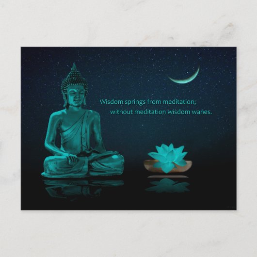 Boeddha Meditation Lotus Flower Eastern Religité Briefkaart (Voorkant)