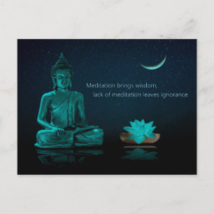 Boeddha Meditation Lotus Flower Eastern Religité Briefkaart