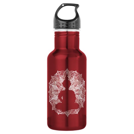 Boeddha Meditation Mandala Circle Waterfles (Voorkant)