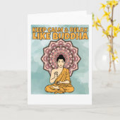 Boeddha Meditation Mandala met Gezegde Kaart (Gele Bloem)