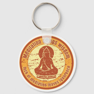 Boeddha Meditation Wisdom Sleutelhanger