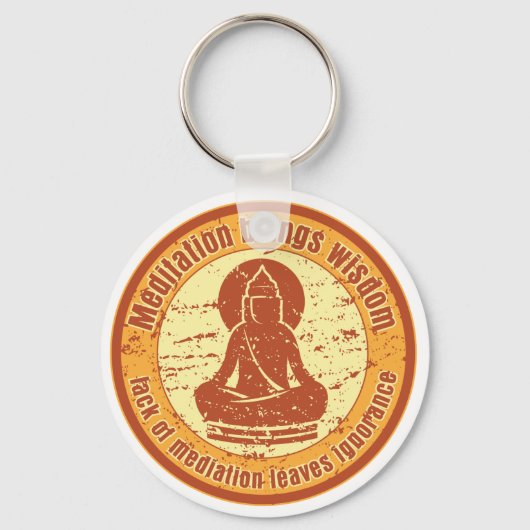 Boeddha Meditation Wisdom Sleutelhanger (Voorkant)