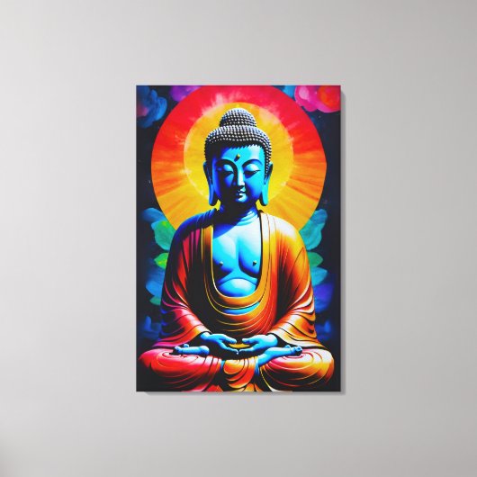 Boeddha Mediteert Canvas Afdruk (Voorkant)