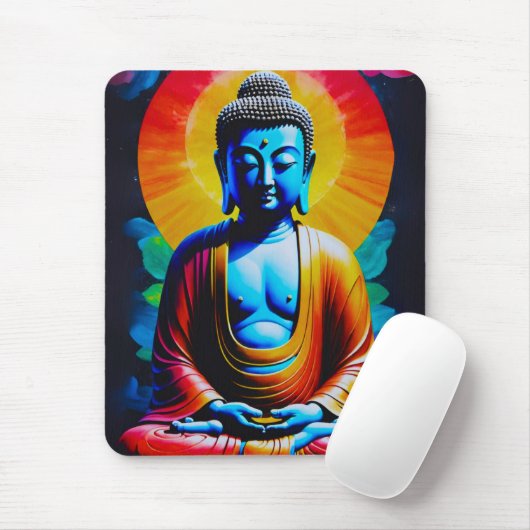 Boeddha Mediteert  Muismat (Met muis)