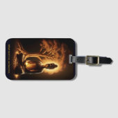 Boeddha mediteert onder een boom bagagelabel (Voorkant (horizontaal))