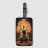 Boeddha mediteert onder een boom bagagelabel (Voorkant (verticaal))