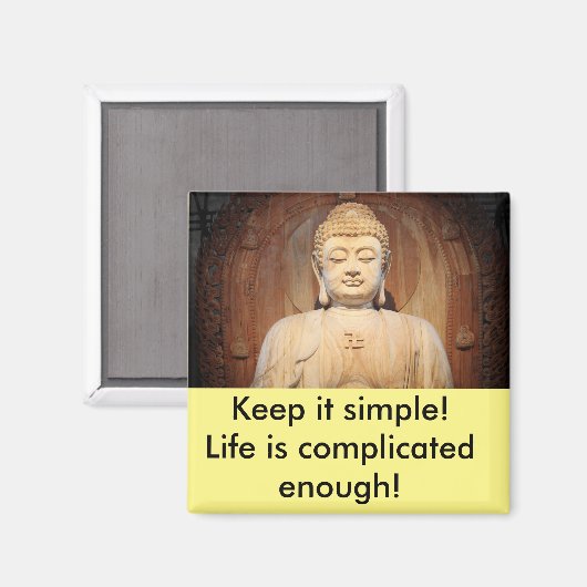 Boeddha met citaat magneet (Voorkant / Achterkant)