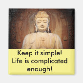 Boeddha met citaat magneet (Voorkant)