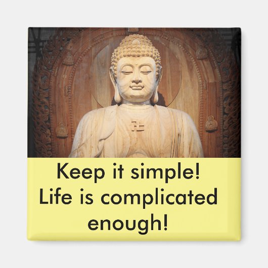 Boeddha met citaat magneet (Voorkant)