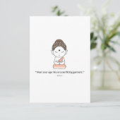 Boeddha met een Gezegde Bedankkaart (Staand voorkant)