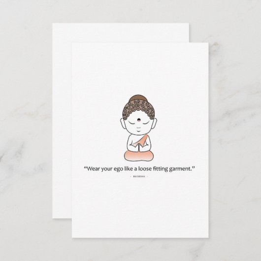 Boeddha met een Gezegde Bedankkaart (Voorkant / Achterkant)