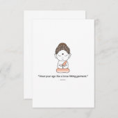 Boeddha met een Gezegde RSVP Kaartje (Voorkant / Achterkant)