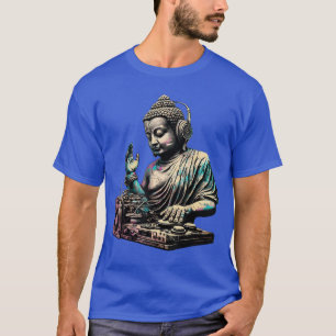 Boeddha met koptelefoon DJ muziekproducent voor mi T-shirt