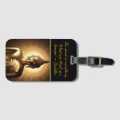 Boeddha met lotusbloem bagagelabel (Voorkant (horizontaal))