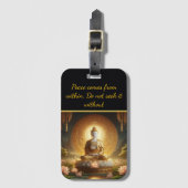 Boeddha met lotusbloemen. bagagelabel (Voorkant (verticaal))