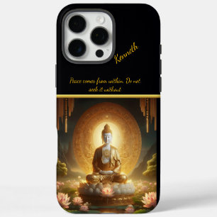 Boeddha met lotusbloemen. iPhone 16 pro max hoesje