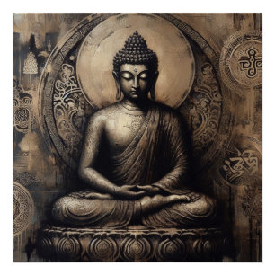 BOEDDHA METALLIC SCHILDERKUNST #18 PERFECT POSTER