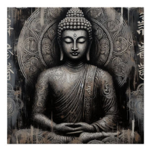 BOEDDHA METALLIC SCHILDERKUNST #21 PERFECT POSTER