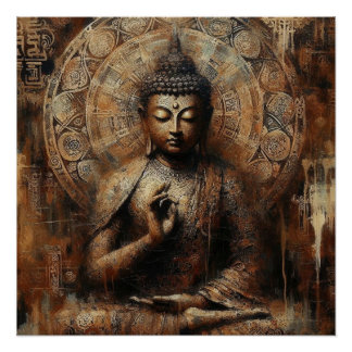 BOEDDHA METALLIC SCHILDERKUNST #23 PERFECT POSTER