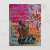 Boeddha Mixed Media Vredescollage Briefkaart (Voorkant)