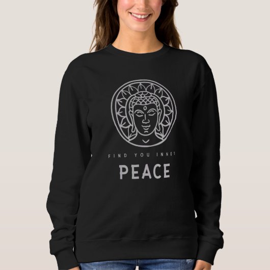 Boeddha Monk Namaste Control Thouwers Inner Peace Trui (Voorkant)