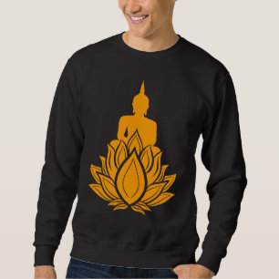 Boeddha monnik Namaste Biddende Lotus Bloesem Bloe Trui