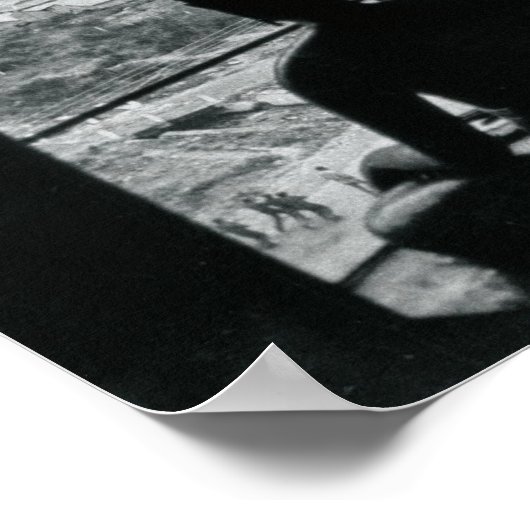 Boeddha Monochrome Meditation Asian Decor Poster (Hoek)