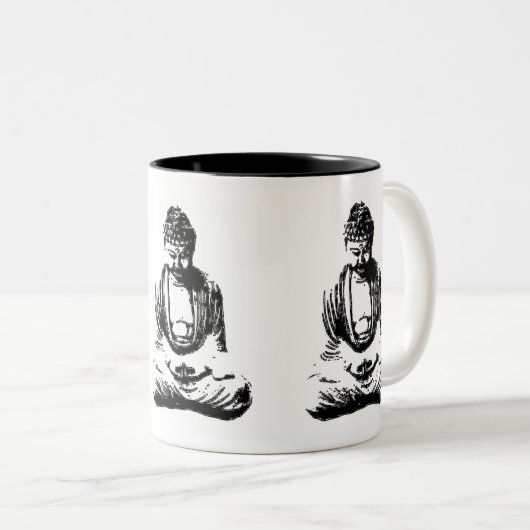 Boeddha Monochrome Mok (Voorkant rechts)