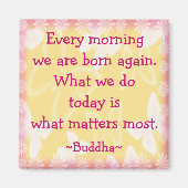 Boeddha Morning Motivatie Citaat Magneet (Voorkant)