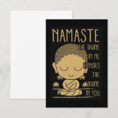 Boeddha Namaste de godin in mij Bedankkaart (Voorkant / Achterkant)