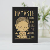 Boeddha Namaste de godin in mij RSVP Kaartje (Staand voorkant)