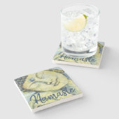 Boeddha Namaste Waterverf Art Stone Onderzetter (Zijkant)