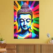 Boeddha Neon Decor Canvas Afdruk (Insitu (Woonkamer))