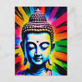 Boeddha Neon Decor Feestdagenkaart (Voorkant)