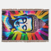 Boeddha Neon Decoratie Deken (Voorkant)