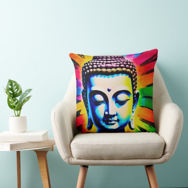Boeddha Neon Decoratie  Kussen (Stoel)
