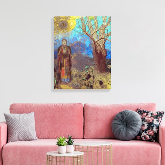 Boeddha | Odilon Redon | Canvas Afdruk (Insitu (Woonkamer))