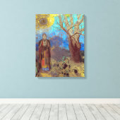Boeddha | Odilon Redon | Canvas Afdruk (Insitu (Houten vloer))