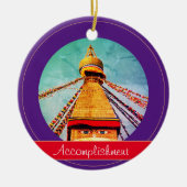 Boeddha - Ogen en voltooiing - Boudhanath Stupa Keramisch Ornament (Voorkant)