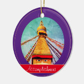 Boeddha - Ogen en voltooiing - Boudhanath Stupa Keramisch Ornament (Links)