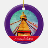Boeddha - Ogen en voltooiing - Boudhanath Stupa Keramisch Ornament (Achterkant)