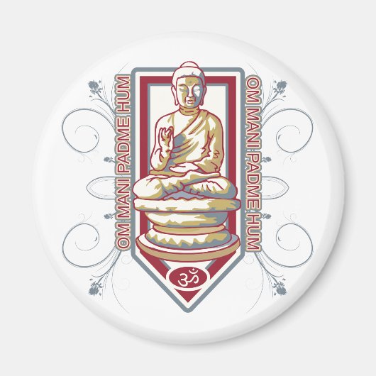 Boeddha Om Mani Padma Hum Magneet (Voorkant)