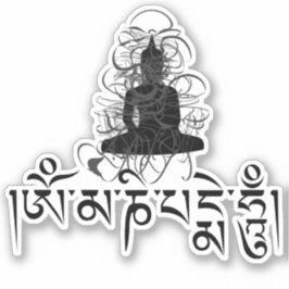 Boeddha Om Mani Padme Hum Boeddhistische Mantra Sticker
